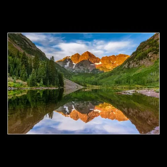 Maroon Bells, framed fine art photograph