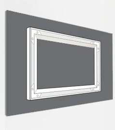 Rear backing and hanging system for the acrylic print